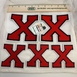Iron On Patches - Red & Black “X” Patches - Set of 5 - NWT